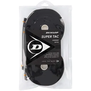 Dunlop Unisex Super Tac Overgrip Griffband, schwarz 30 Stück