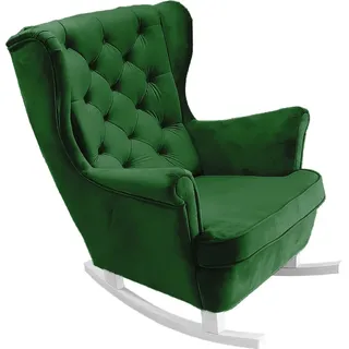 DomoHome Relaxsessel Armlehnensessel Armlehnen Fernsehsessel Loungesessel Polstersessel Couchsessel Armsessel Chair Wohnzimmersessel Ohrensessel | 102x81x95cm | Green_29849 - Grün