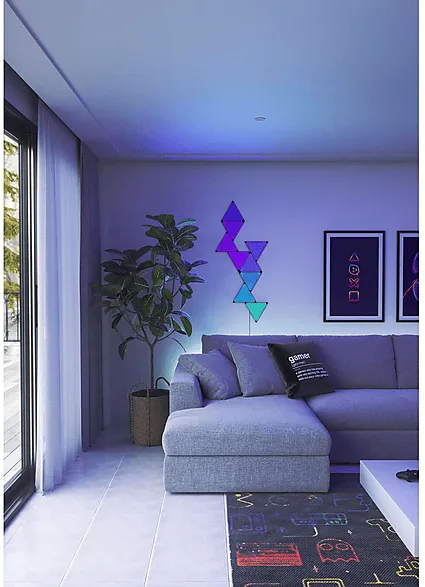 Bild von Shapes Ultra Black Triangles Smart Lighting LED Panel Starterkit 9x 1.5W (NL47-0102TW-9PK)