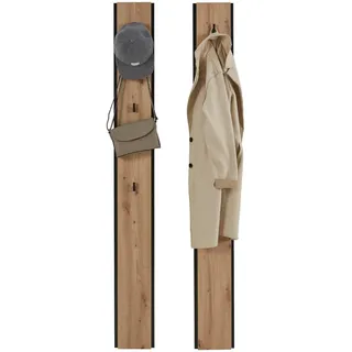 VOLEO Garderobenpaneel Voleo 19,6 x 170 x 3 cm Schwarz Eiche