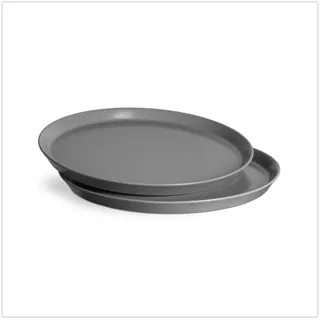 Springlane Teller Ø 27cm, 2er-Set Sweet Scandi aus Keramik, Anthrazit, Spülmaschinengeeignet, Backofen- und mikrowellenfest