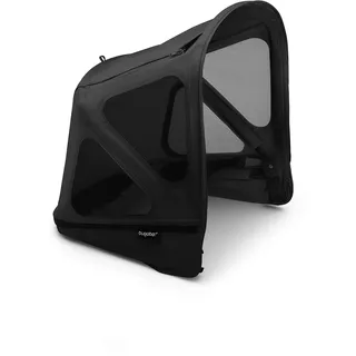 Bugaboo Donkey Sonnendach mit Lüftungsfenstern, ausziehbar für zusätzlichen und optimalen Sonnenschutz, wasserabweisend, kompatibel mit allen Bugaboo Donkey Kinderwagen, Midnight Black