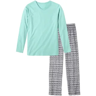 Buffalo Pyjama 1 Stück, 2 mit cool bedruckter Hose Buffalo mint, schwarz-weiß-gemustert