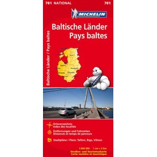 Michelin Baltische Länder (Estland, Lettland und Litauen) 1 : 500 000