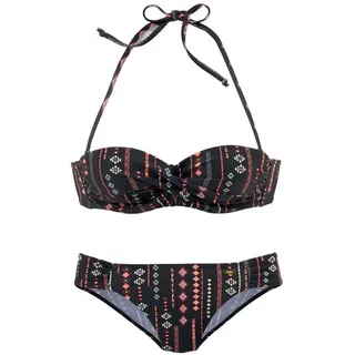 Buffalo Bügel-Bandeau-Bikini mit abnehmbaren Trägern, schwarz