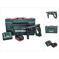 Metabo, Bohrmaschine + Akkuschrauber, KH 18 LTX 24 Akku Kombihammer 18 V 2,1 J SDS plus + 1x Akku 5,5 Ah + Ladegerät + metaBOX (Akkubetrieb)