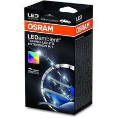 Osram LEDambient Tuning Lights Extension-Kit, Erweiterungskit für LEDINT201, Fahrzeug-Innenraumbeleuchtung, LEDINT202, 16 Farben, 5 Modi, Steuerung über Fernbedienung, 12V, Faltschachtel (1 Stück)
