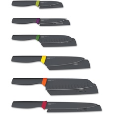 Joseph Joseph Elevate Chefkoch-Messerset (6-teilig), Stahl, mehrfarbig, verschiedene Größen