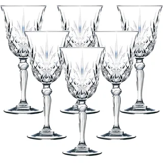 Lorenzo Lorren Home Trends RCR Crystal Collection Melodia Wasserglas-Set, 6-teilig (1 Stück), Rotweinglas, 18 ml