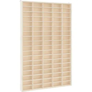 vidaXL Wandregal mit 90 Fächern 50,5/4,5/79 cm aus Holz Max. Belastbarkeit 20 Kg , Braun , Strukturbuche , Rechteckig , 50.5x79x4.5 cm , Wohnzimmer, Regale, Wandregale