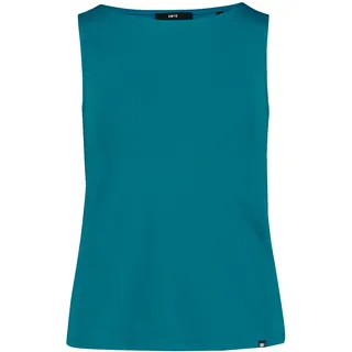 Shirttop ZERO "Basic Shirt mit U-Boot-Ausschnitt", Damen, Gr. 38, blau (deep lagoon), Obermaterial: 47% Modal CMD. 47% Baumwolle CO. 6% Elasthan EL., Tops Shirttop