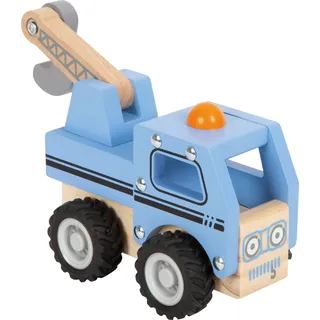 Small Foot Company small foot Abschleppwagen aus FSC 100%-zertifiziertem Holz, Spielauto mit beweglichem Ladekran, ab 18 Monaten, 12446