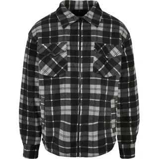 URBAN CLASSICS Flanell Teddy Shirt Jacke schwarz M