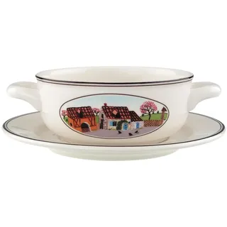 Villeroy & Boch Suppentasse mit Untertasse 450 ml bunt