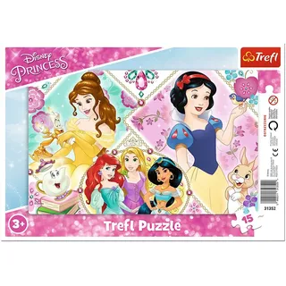 Disney Princess Puzzle 15 Teile Zauberhafte Puzzlewelt für kleine Prinzessinnen