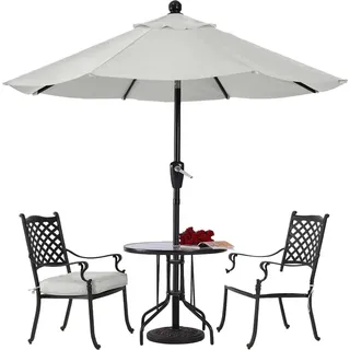 ABCCANOPY Sonnenschirm 230 cm wasserdicht UPF 50+ stabil für Terrasse Balkon Beige - Beige