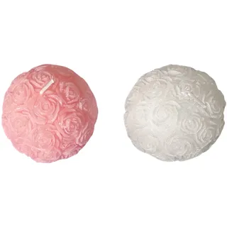 kerzen deko, bubble kerze 2er Set, 6 cm, kugel Rosenduft, geeignet für Wohnzimmer, Schlafzimmer, Hochzeit, Party
