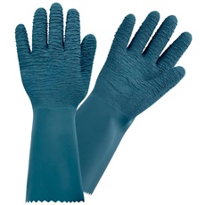 Rostain Protectmax-IT09 Gartenhandschuhe, Rosen, kleine Pinsel, 100% wasserdicht, lang Latex, dick, Größe 9, grün blau, 9