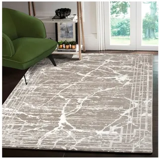 Sanat Teppich »Harmony 3214« rechteckig 12 mm Höhe abstrakter Kurzflorteppich, Wohnzimmer, auch als Läufer, beige