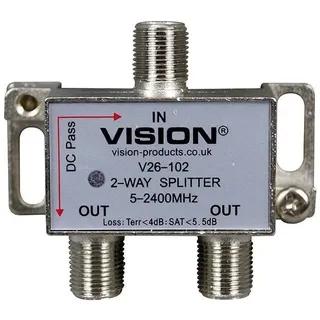 VISION - 2-Wege-Splitter DC Pass 5-2400MHz