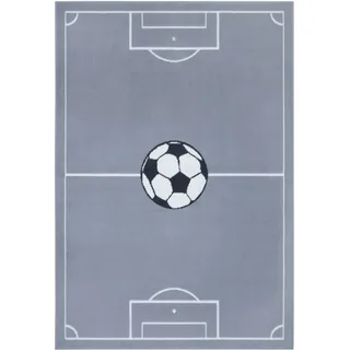 HANSE Home Teppich »Estadio«, rechteckig, 8 mm Höhe, Kinderteppich, Spielteppich, Spielunterlage, Fußball, Kinderzimmer, grau