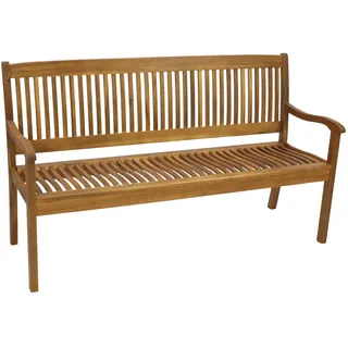 DEGAMO Gartenbank Holzbank Parkbank Bank MARACANA 3-sitzer, Holz Akazie geölt - Braun