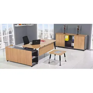 Tisch Holzmöbel Büro Set Arbeitszimmermöbel Eckschreibtisch Schränke 3 tlg