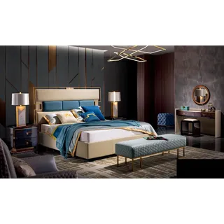 Bett Nachttisch Schminktisch 6 tlg.Schlafzimmer Design Modern Luxus Set Betten
