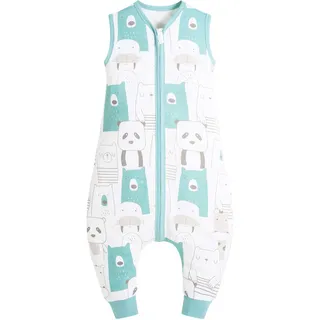 Chilsuessy Baby Schlafsack Sommer mit Füßen 0.5 Tog 100% Baumwolle Kinder Sommerschlafsack für Jungen und Mädchen, Panda, 70cm/Baby Höhe 80-90cm