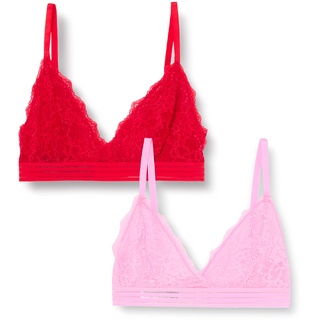 VERO MODA Damen VMANNA Bra TOP 2-Pack BH, Bonbon/Pack:Bittersweet-BONBON, M