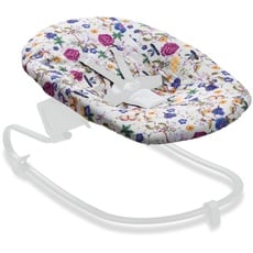 Hauck Schonbezug für Babywippen und Newborn Aufsätze Alpha Bouncer Premium, Alpha Newborn Set Plus, Atmungsaktive Musselin Baumwolle, 85 cm x 74 cm x 0,25 cm (Beige Floral)