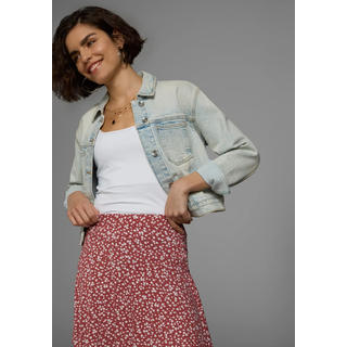 Hosenrock LAURA SCOTT, Damen, Gr. 46, rot (rot, gemustert), Single Jersey, Obermaterial: 95% Viskose, 5% Elasthan, bedruckt, figurumspielend mini, Röcke Hosenrock, mit bequemen Gummizug-Bund, Topseller