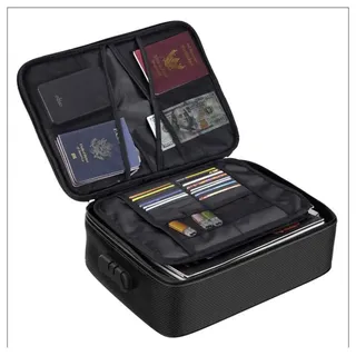 KH-Security 370217 BIG Feuerfeste Dokumententasche feuergeschützt, wasserdicht Zahlenschloss