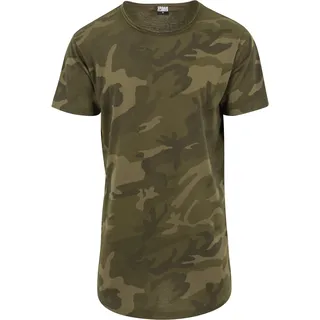 URBAN CLASSICS Camo Shaped Long Tee - Camouflage - M