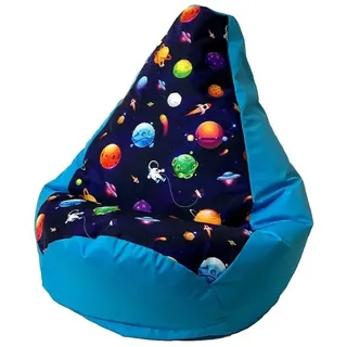 GO GIFT Sitzsack, Blau, 105 x 80 cm, Birne