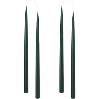 Kunstindustrien® Stabkerzen, Hergestellt in Dänemark, 42 Farben verfügbar, Tafelkerzen, Durchgefärbte Kerzen lange Brenndauer von 15 Stunden, Kerzen Set Geschenk, 4 Stück, 2,2 x 35 cm (Waldgrün)