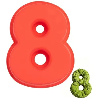 Sxingh Silikon Backform Zahl 8 Groß,backform zahlen,zahlen backform | kuchenform silikon,Antihaftend, 3D Number Cake, DIY Kuchenform, Für Kindergeburtstag, Hochzeit, Jubiläum