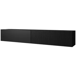 Mirjan24 Capital TV-Lowboard 200x31x30 cm Schwarz PVC/MDF/Melamin/Holzwerkstoff