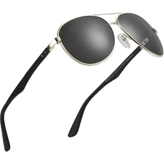 Polarisierte Retro Pilotenbrille UV400 Schutz für Herren Damen