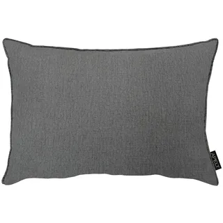 Dekokissen APELT "Stone", grau (anthrazit, unifarben), B:35cm H:5cm L:45cm, Leinen, Polyester, Dekokissen_Sitzkissen_Kissenhüllen, Dekokissen, inclusive Soft-Kissenfüllung 100% PES