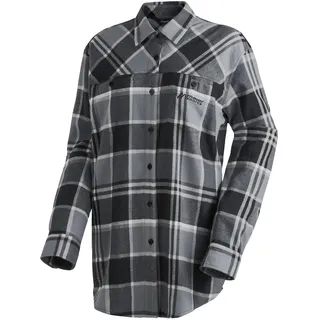 Maier Sports Flanellbluse "Predeal 2.0 W" warmes Damen Hemd im klassischen Karo-Look, kieselgrau