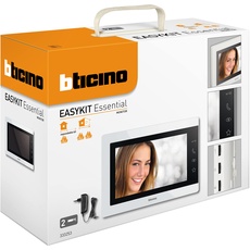 Bticino 333253 Video-Türsprechanlage für den Innenbereich, 2 Kabel, 7 Zoll (17,8 cm) in Farbe, mit Freisprecheinrichtung und Netzteil mit Plug-In-Stecker, Weiß