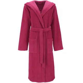 Bademantel VOSSEN "Narona, ideal für Sauna & Spa, Hotelbademantel, Morgenmantel" Gr. XXL, lila (lila rain), L:115cm, Baumwoll-Mix, Hausmäntel, Bademantel