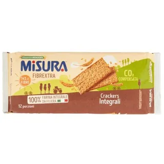 Misura Fibrextra Crackers Integrallenker Mit Mais Mundgeblasen Und Roggen 360 Gr