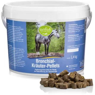 Kräuterhaus Sanct Bernhard tierlieb Bronchial-Kräuter-Pellets für Pferde - 1400 g