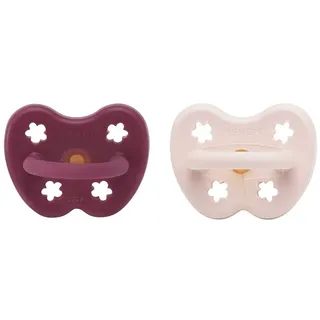 Hevea Schnuller anatomisch ab 3 Monate 2er-Pack Powder Pink + Rosewood 1 St