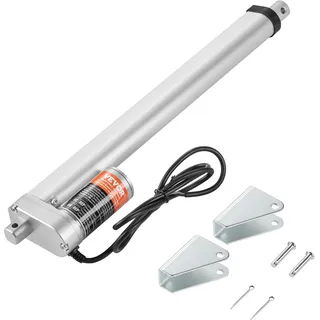 Vevor 1500N Linear Actuator DC 12V Linearantrieb IP54 Elektrischer Linearmotor 300mm Hublänge Geräuschpegel ≤ 60dB Elektrische Türöffner 5mm/s Fahrgeschwindigkeit Lineartechnik Verstellantrieb