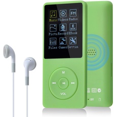 COVVY 8GB Tragbare MP3 Musik Player, Support bis zu 64GB SD Speicherkarte, Lossless Sound HiFi MP3 Player, Music/Video/Sprachaufnahme/FM Radio/E-Book Reader/Fotobetrachter(8G, Grün)
