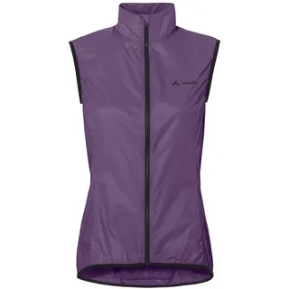 VAUDE Matera Air Weste Damen – Leichte Sportweste mit 80% Windschutz, Jacke unter Verwendung von recyceltem Material, 80 g, Atmungsaktiv, Passform: Slim fit, eggplant, 40