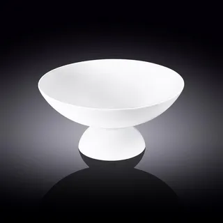 Wilmax WL-996126/1C Porzellan Obstvase, Weiss, 24cm Durchmesser, 11.5cm Höhe